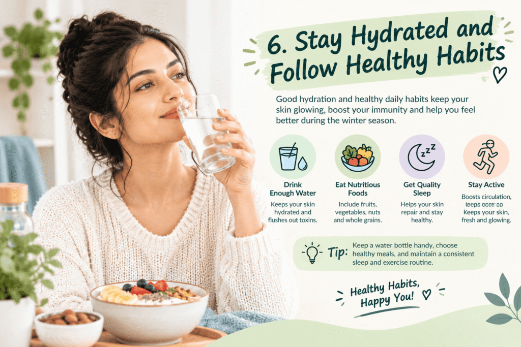 6. Stay Hydrated and Follow Healthy Habits