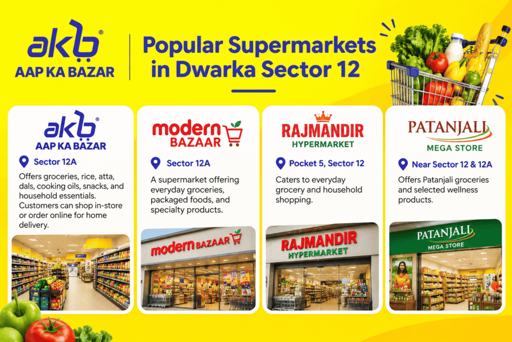 Popular Supermarkets in Dwarka Sector 12