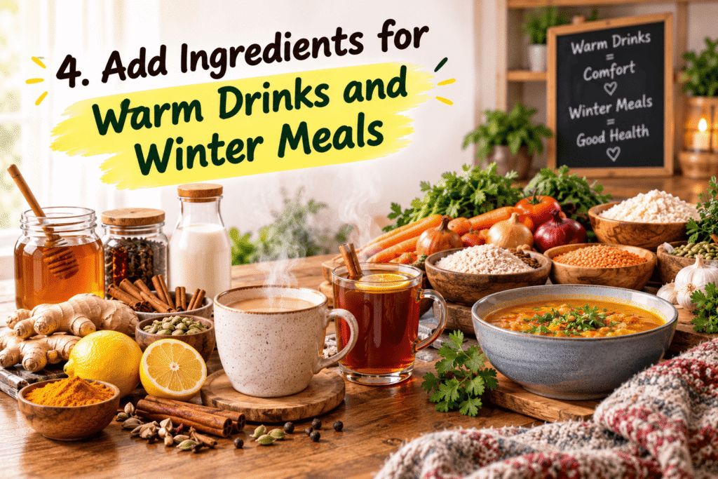 4. Add Ingredients for Warm Drinks and Winter Meals