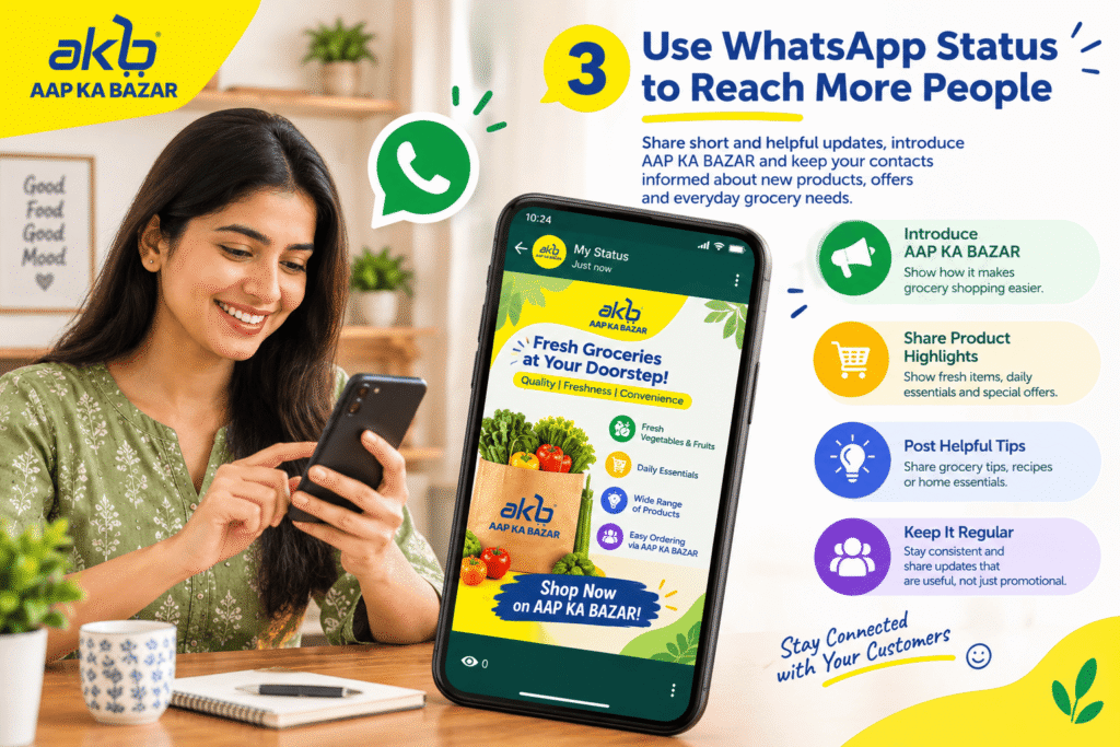 3. Use WhatsApp Status to Promote Business OnlineStatus to Reach More People