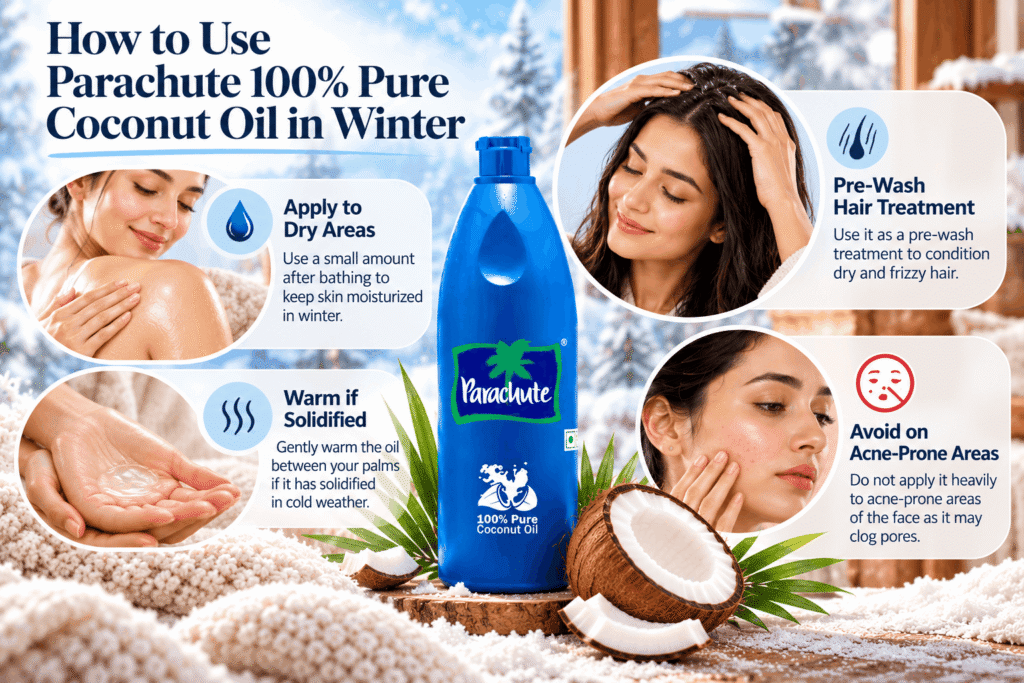 How to Use Parachute 100% Pure Coconut Oil in Winter