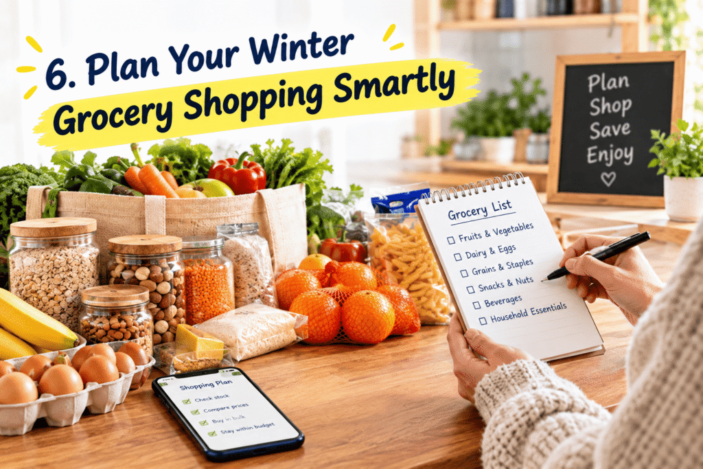 6. Plan Your Winter Grocery Shopping Smartly